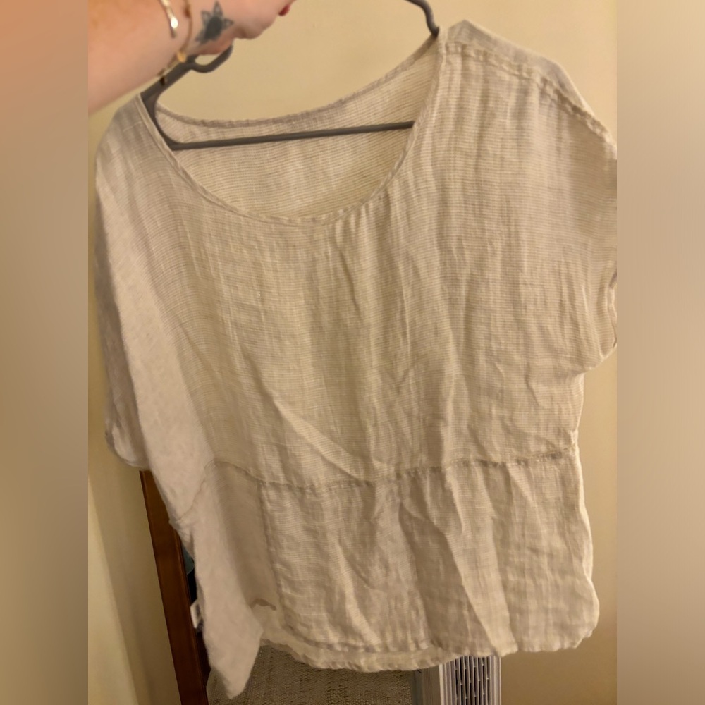Flax M white shirt